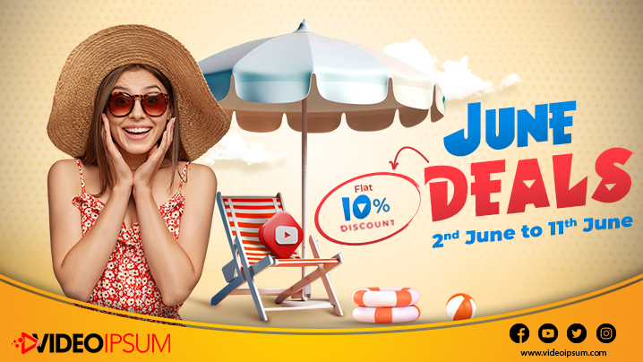 Grab the June Deals of 10% Discount on the Video Promotion Website VideoIpsum