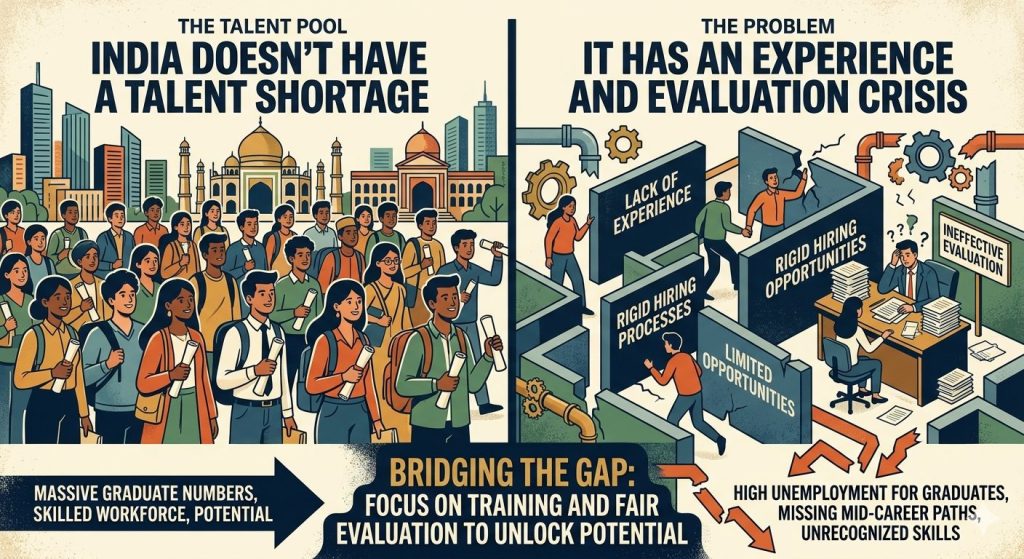 India Doesn’t Have a Talent Shortage — It Has an Experience and Evaluation Crisis