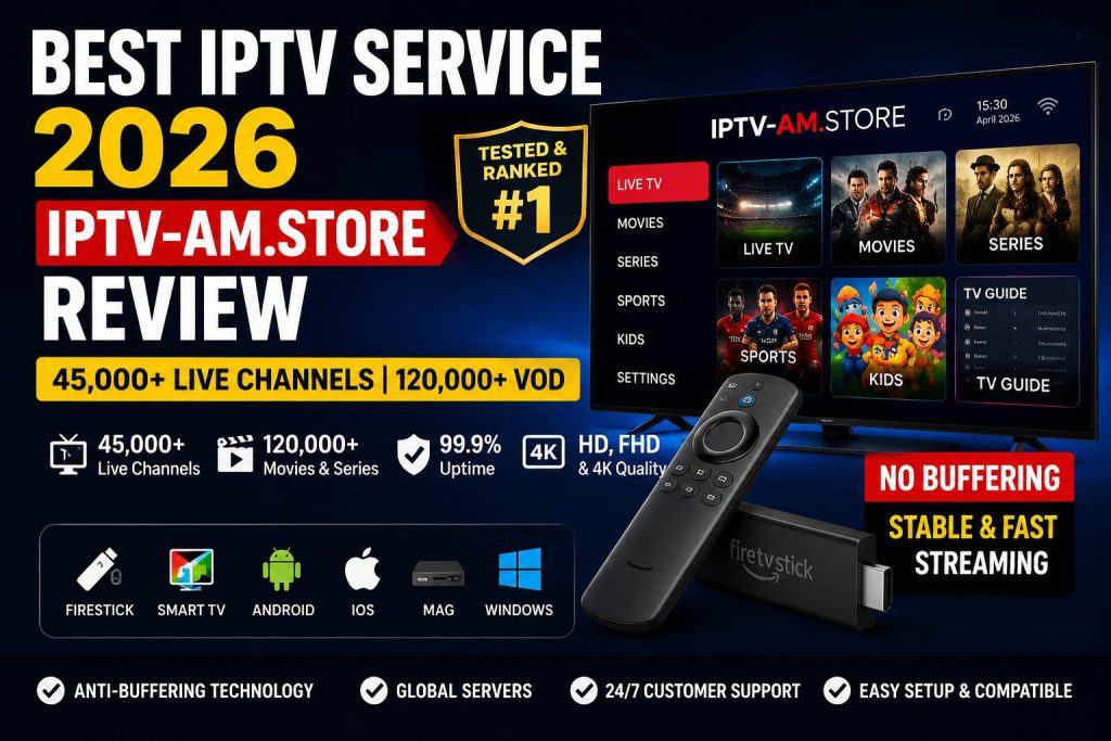 Best IPTV Service 2026 – IPTV-AM.STORE Review (Tested – Ranked #1)