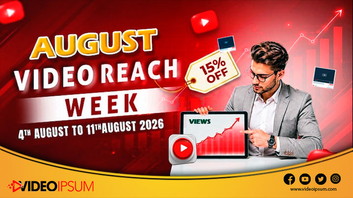 Videoipsum Announces August Video Reach Week Offering Exposure to Video Creators on YouTube