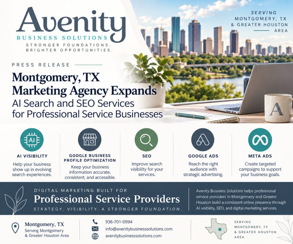 Montgomery, TX Marketing Agency Expands AI Search and SEO Services for Professional Service Businesses